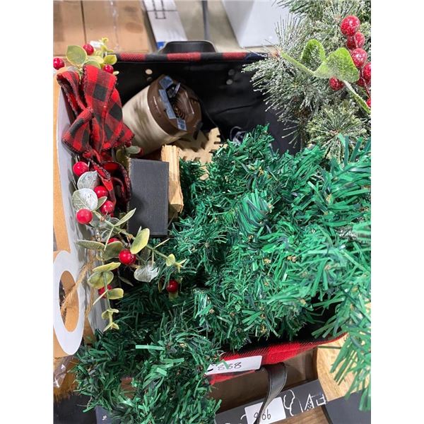 BOX LOT OF CHRISTMAS DECOR