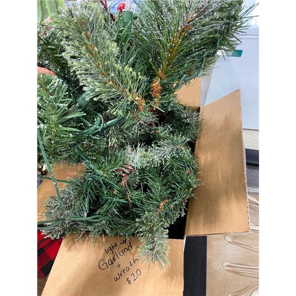 BOX LOT OF CHRISTMAS DECOR