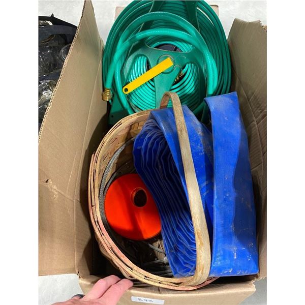BOX LOT OF ASSORTED HOSE, ETC.