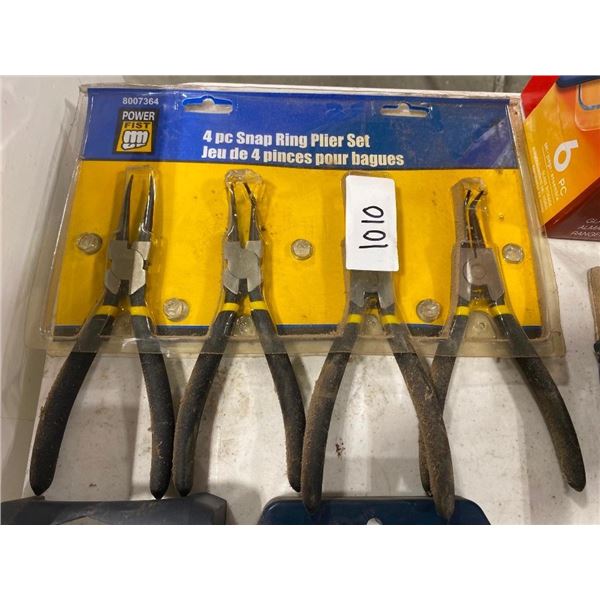 4 PC SNAP RING PLIER SET