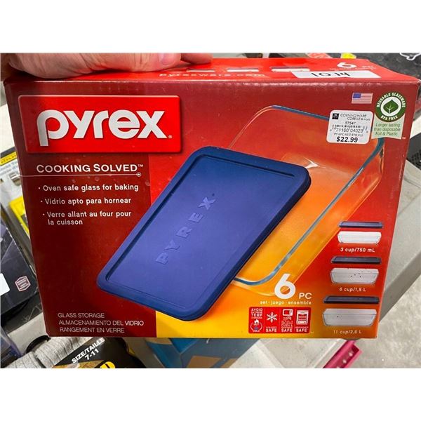 6 PC PYREX COOK SET