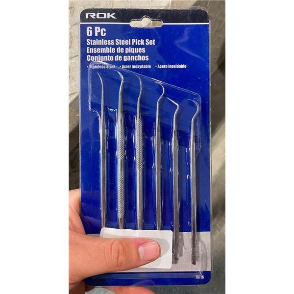 6PC STAINLESS STEEL PICK SET
