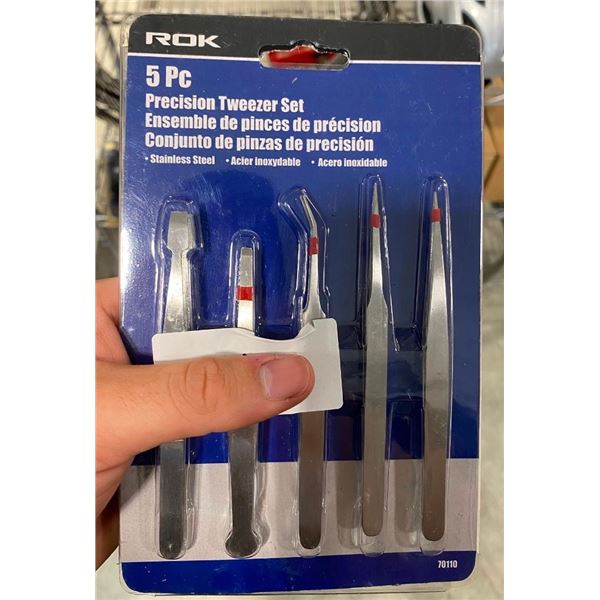 5PC PRECISION TWEEZER SET