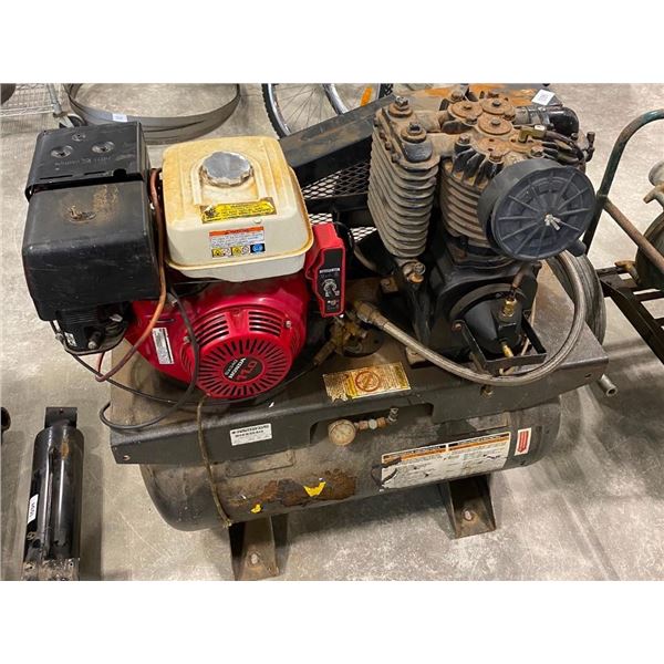 11HP PORTABLE GAS POWERED AIR COMPRESSOR - WAS TOLD IT WORKS - SEE DESCRIPTION