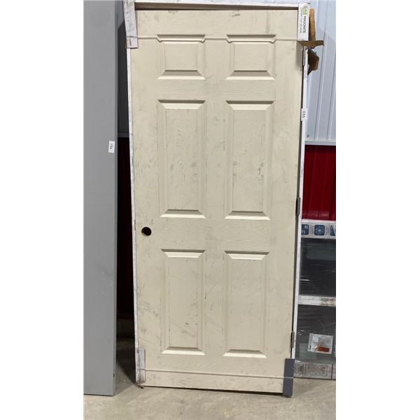 34IN INTERIOR DOOR - HAS HOLE ON ONE SIDE AND SCRATCHES
