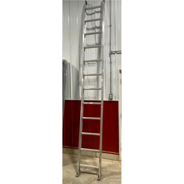 12FT SINGLE FLY LADDER - TOP RUNG AND SIDE IS BENT