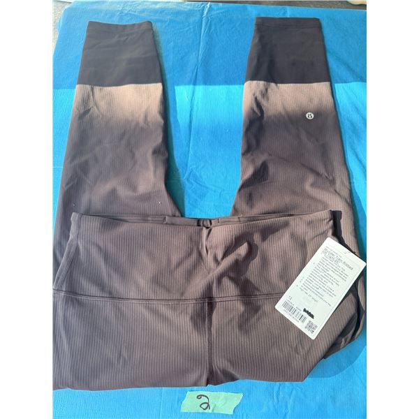 LULULEMON WUNDER TRAIN RIBBED ATHLETIC LEGGINGS SIZE 12 25 IN BRAND NEW
