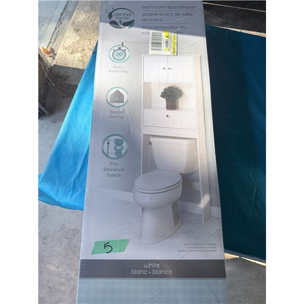 ZENNA HOME WHITE BATHROOM SPACESAVER ORGANIZER BRAND NEW