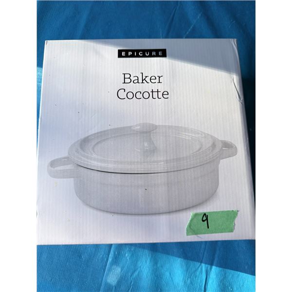 EPICURE BAKER COCOTTE 1 L WHITE BRAND NEW