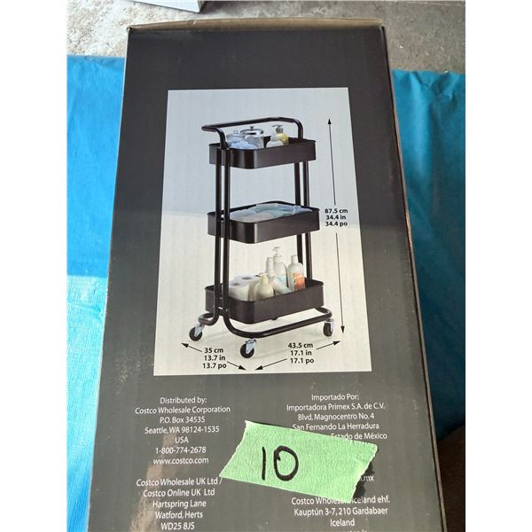 THREE-TIER ROLLING UTILITY CART BRAND NEW