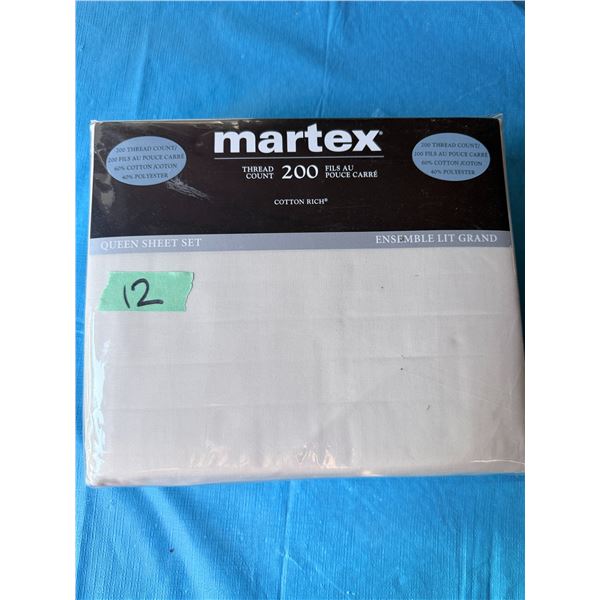 MARTEX QUEEN SHEET SET 200 THREAD COUNT BRAND NEW
