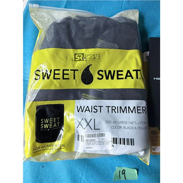 MIXED LOT SWEET SWEAT WAIST TRIMMER AND HEAD GLOVES BRAND NEW