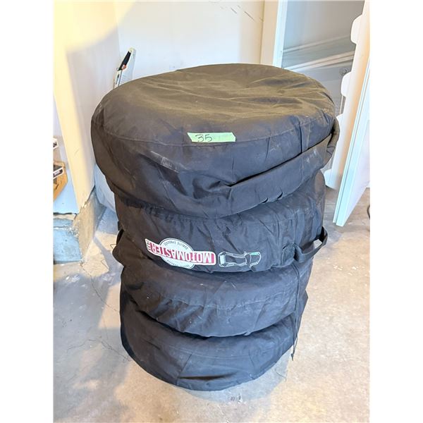 HANKOOK WINTER TIRES SET OF 4 ON RIMS NO SHIPPING AVAILABLE