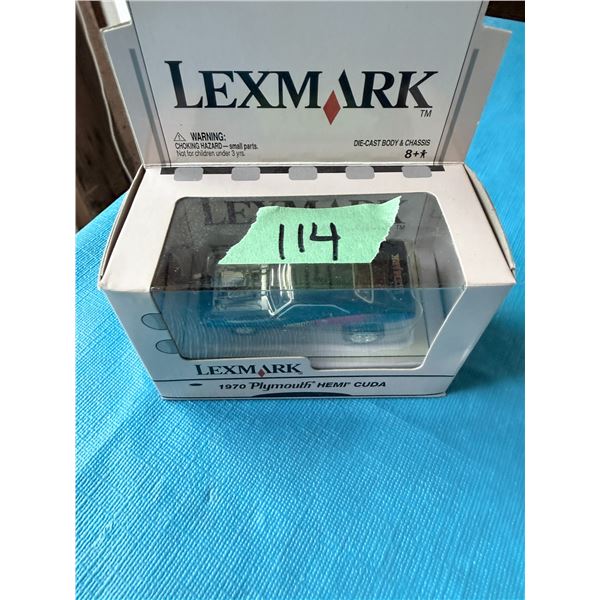 LEXMARK 1970 PLYMOUTH HEMI CUDA DIECAST MODEL CAR