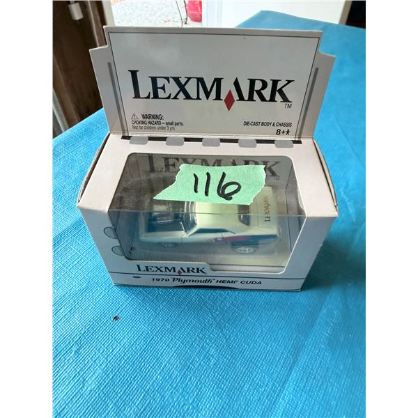 LEXMARK 1970 PLYMOUTH HEMI CUDA DIECAST MODEL CAR