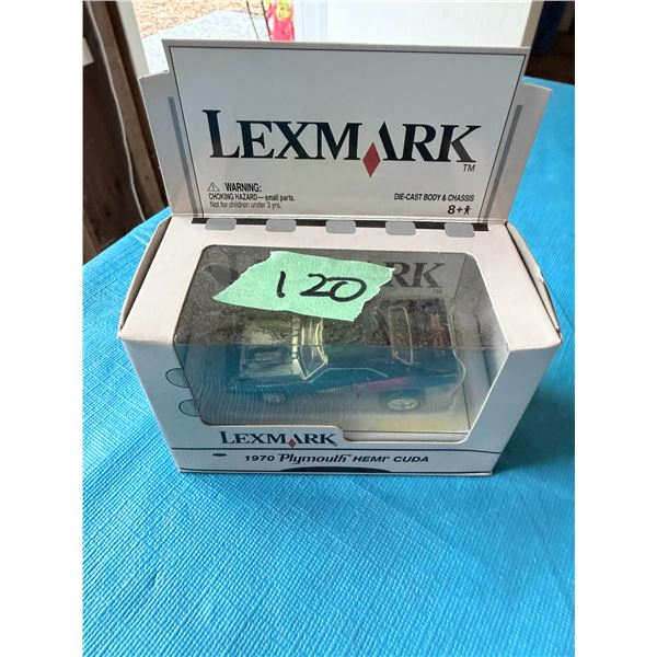 LEXMARK 1970 PLYMOUTH HEMI CUDA DIECAST MODEL CAR