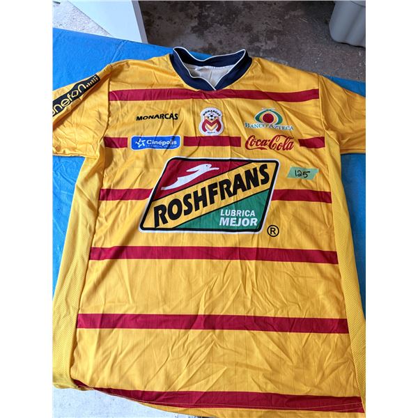 MONARCAS MORELIA SOCCER JERSEY WITH SPONSOR LOGOS