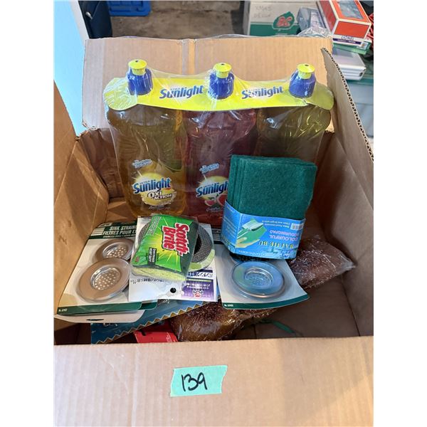 MIXED LOT SUNLIGHT CLEANERS SPONGES SCRUBBERS AND SINK ACCESSORIES BRAND NEW
