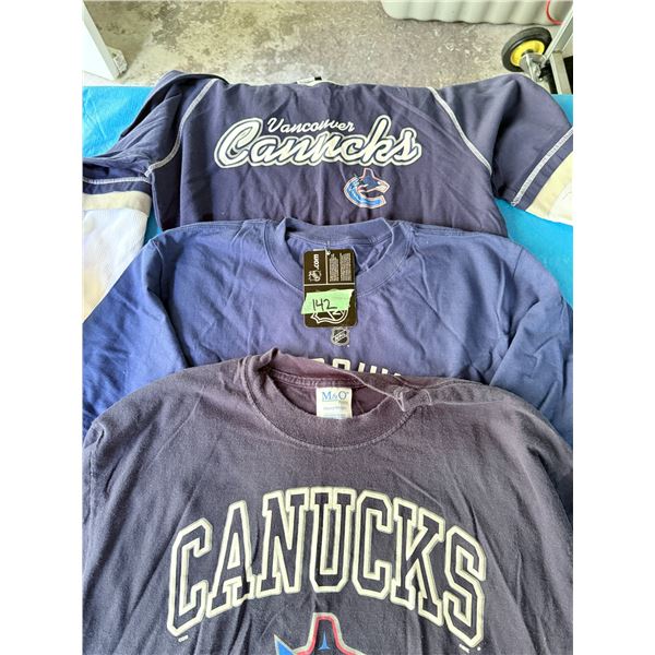 MIXED LOT VANCOUVER CANUCKS SPORTS SHIRTS