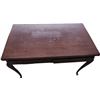 Image 5 : Wood Table with Two Drawers and Green Rug, Table 44x25.5x30 in, Rug 60x45 in