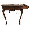 Image 7 : Wood Table with Two Drawers and Green Rug, Table 44x25.5x30 in, Rug 60x45 in