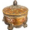 Image 1 : Hand-Painted Decorative Lidded Box Requiring Restoration