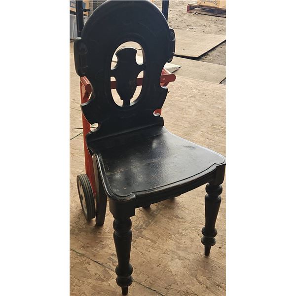Wooden Side Chair for Restoration, Broken Pegs, Two Pieces