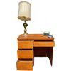 Image 1 : Entry Console Desk With Decorative Dishes and Table Lamp