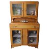 Image 1 : 2 Piece Antique Hutch With Collectibles Including Royal Tudor Ware and Tins