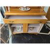 Image 4 : 2 Piece Antique Hutch With Collectibles Including Royal Tudor Ware and Tins