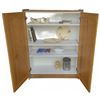 Image 1 : Soft Close Oak Effect Shelving Unit With Assorted Items