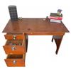Image 1 : Desk With Three Drawers and Assorted Accessories