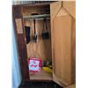 Image 1 : Wooden Wardrobe Locker With Assorted Bags and Backpack