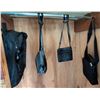 Image 3 : Wooden Wardrobe Locker With Assorted Bags and Backpack