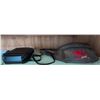 Image 4 : Wooden Wardrobe Locker With Assorted Bags and Backpack