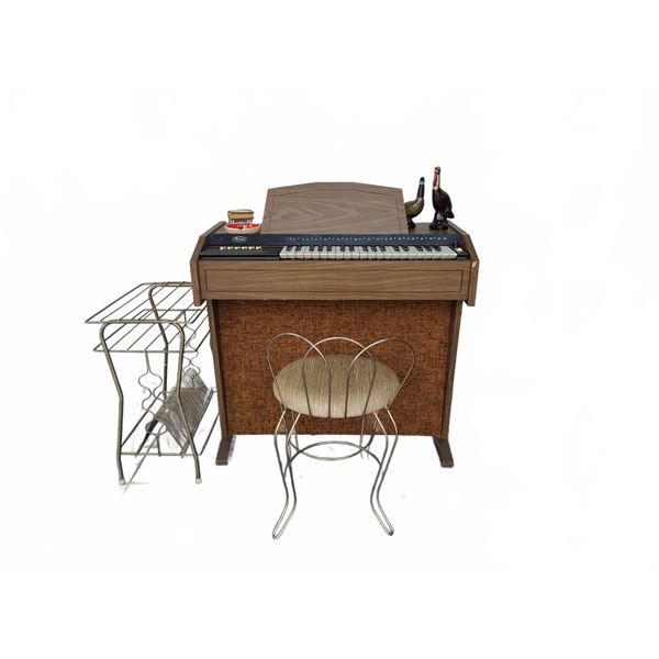 Tested Organ Company of Canada 712-C Organ, Metal Chair, Stand & Accessories