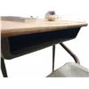 Image 5 : 2 Imperial No. 3 School Desks, 1 Vintage Desk, File Cabinet, Decor Items