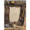 Image 8 : 2 Oak End Tables, 4 Western Themed Frames, 2 Horse Mugs, CD Tower