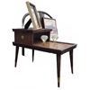 Image 7 : Vintage Metal Bed Frame, MCM Side Table, and Home Decor Lot