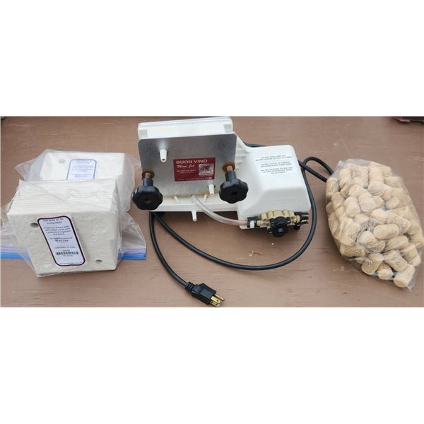 Buon Vino Mini Jet Wine Filter With Filter Pads and Corks