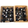 Image 1 : 24 Brown Glass Swing Top Bottles with Embossed Design