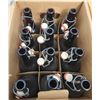 Image 2 : 24 Brown Glass Swing Top Bottles with Embossed Design