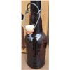 Image 4 : 24 Brown Glass Swing Top Bottles with Embossed Design