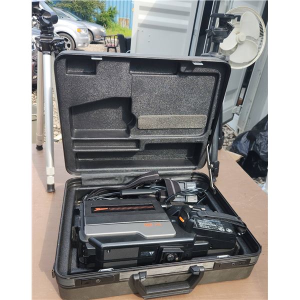 Zenith VHS HQ Camcorder Set with Case and Tripods