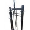 Image 7 : Brass Fireplace Log Holder and Black Metal Tool Set