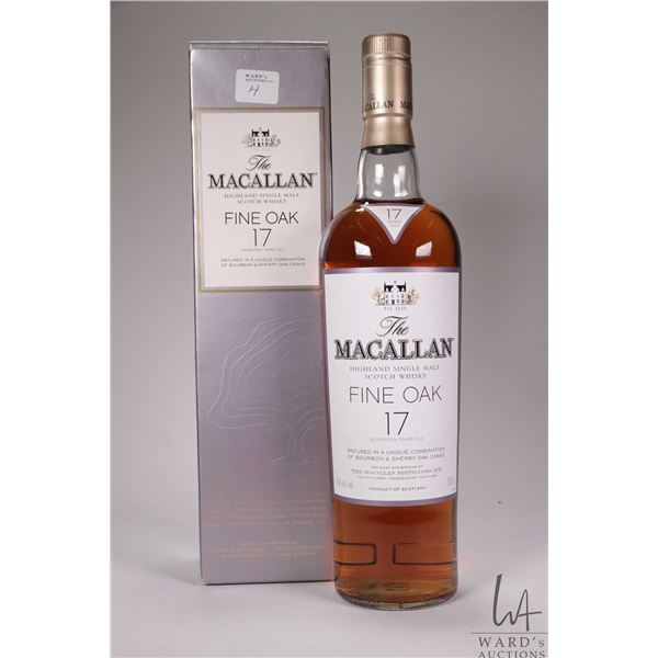 The Macallan/ Fine Oak/ 17 Year Old/ Highland Single Malt Whisky/ 750ml/ 43% ABV