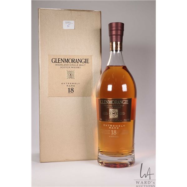 Glenmorangie/ Extremely Rare/ 18 Year Old/ Highland Single Malt Whisky/ 750ml/ 43% ABV