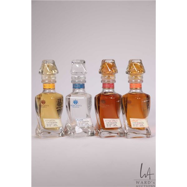 Four bottles of Adictivo/ Tequila/ each 50ml/ each 40% ABV