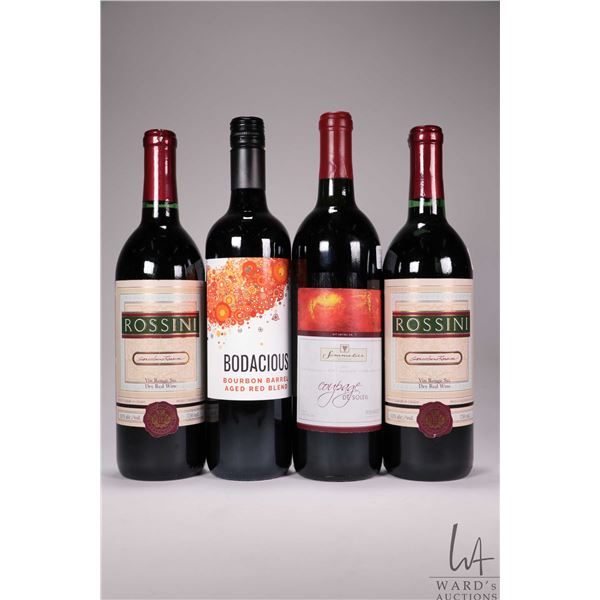 Four bottles of red wine including two Rossini/ Dry Red Wine/ each 750ml/ 11% ABV, Sommelier/ Coupag