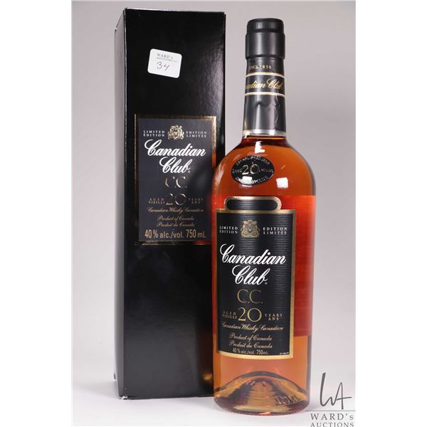 Canadian Club/ 20 Year Old/ Canadian Whisky/ 750ml/ 40% ABV